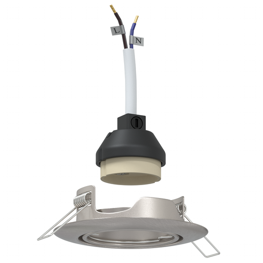 Faretti Incassati 12 pezzi Rotondo GU10 Argento Ø90 mm Acciaio