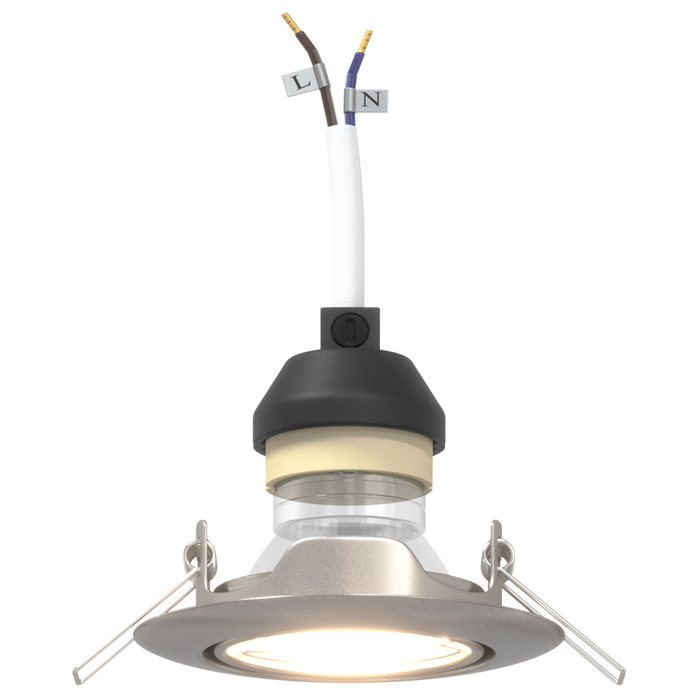 Faretti Incassati 24 pz Rotondo GU10 Argento Ø90 mm Acciaio