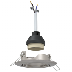 Faretti Incassati 24 pz Rotondo GU10 Argento Ø90 mm Acciaio