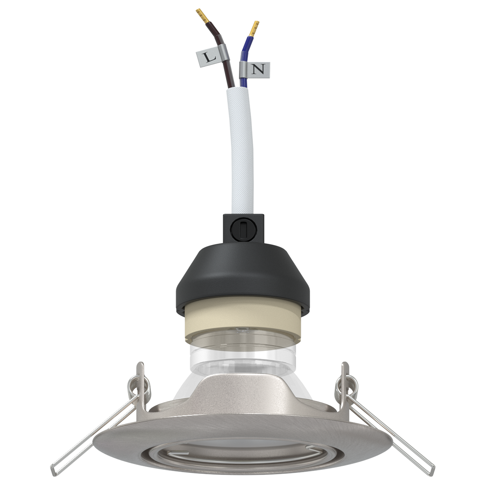 Faretti Incassati 24 pz Rotondo GU10 Argento Ø90 mm Acciaio