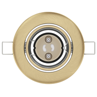 Spotlights Incassati 6 pz Rotondi GU10 Ottone Ø90 mm Acciaio