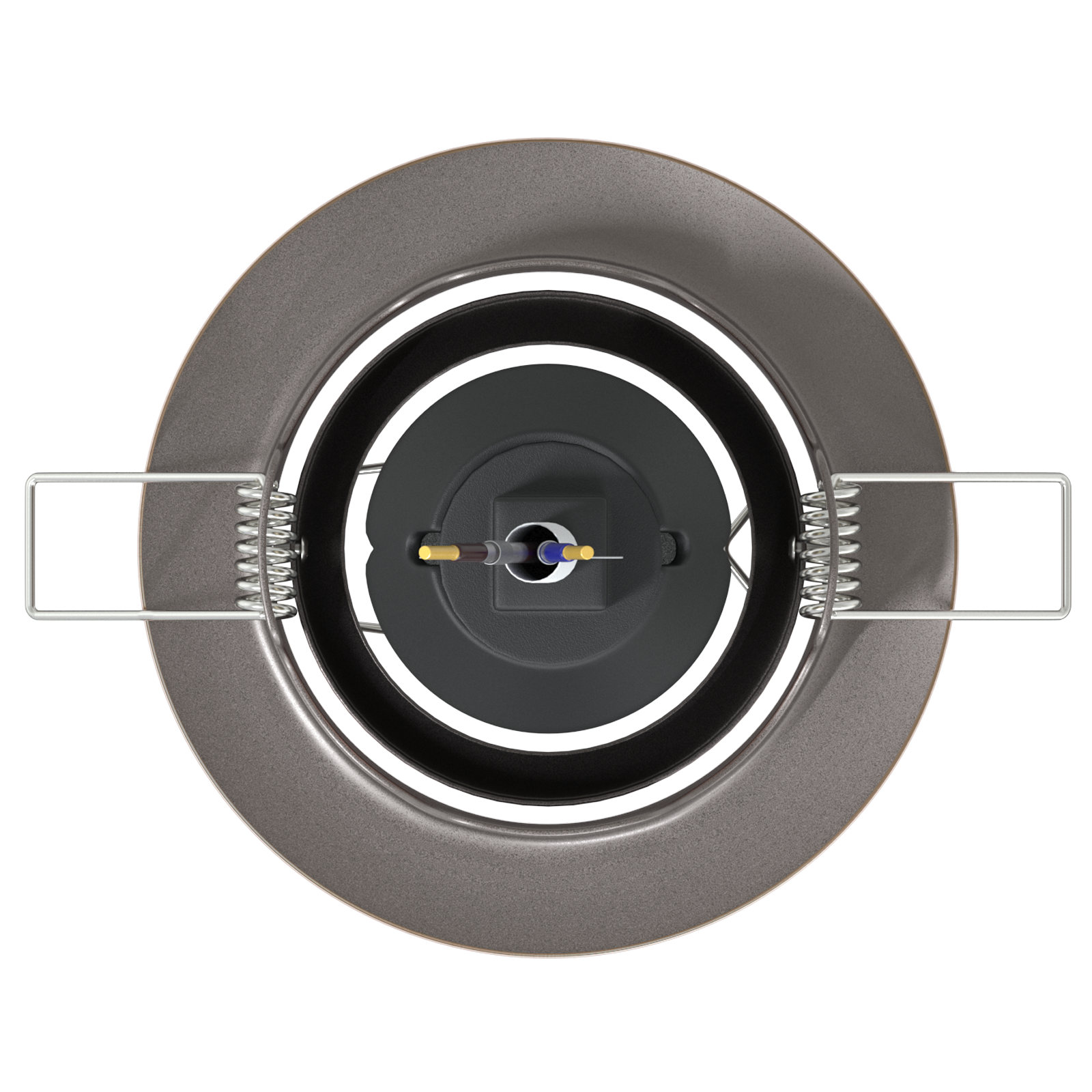 Spotlights Incassati 6 pz Rotondi GU10 Ottone Ø90 mm Acciaio