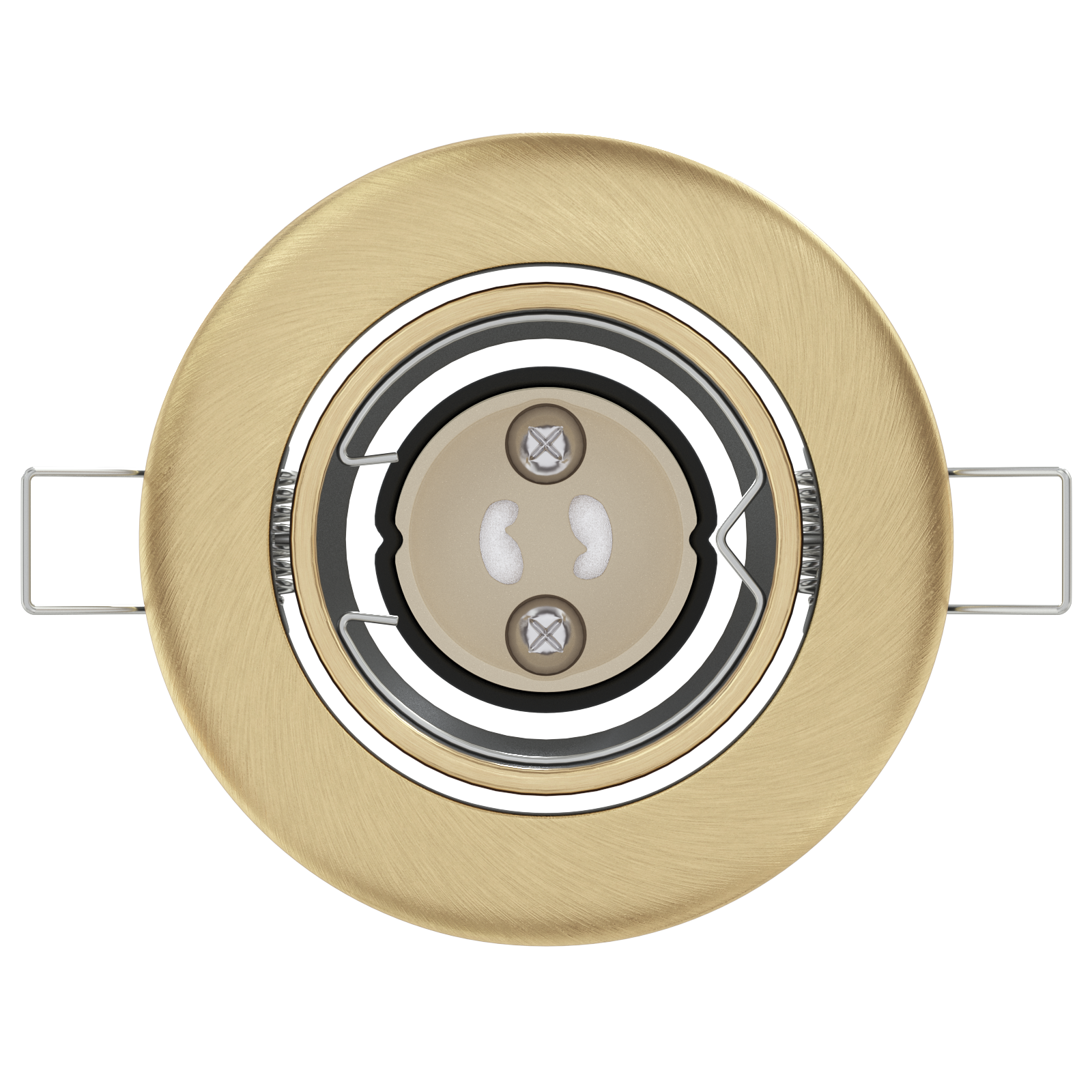 Illuminazione a Incasso 12 pz Rotonda GU10 Ottone Ø90 mm Acciaio