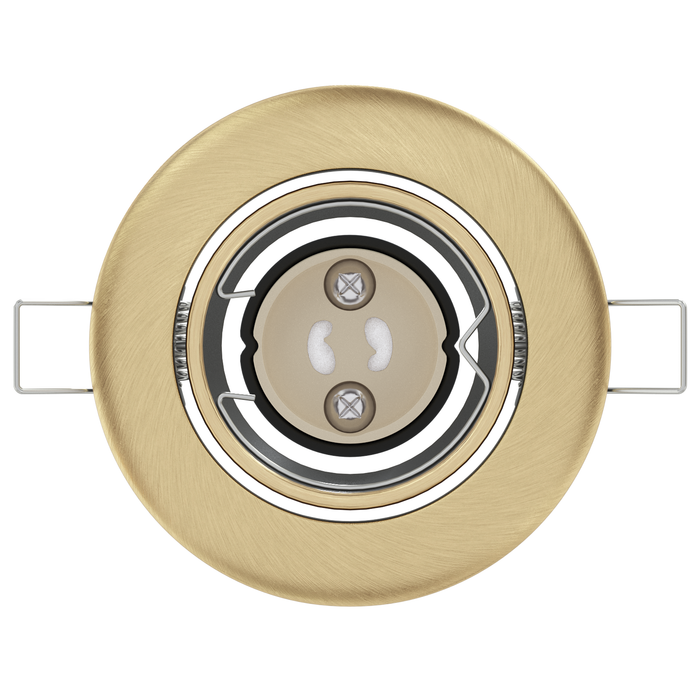 Illuminazione a Incasso 12 pz Rotonda GU10 Ottone Ø90 mm Acciaio