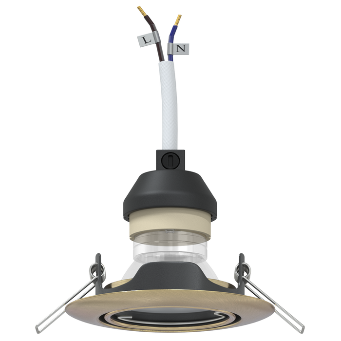 Illuminazione a Incasso 12 pz Rotonda GU10 Ottone Ø90 mm Acciaio