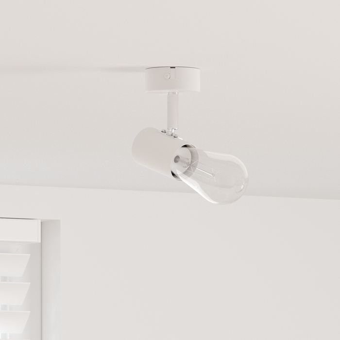 Lampada da Soffitto 1 Via Regolabile Bianca E27
