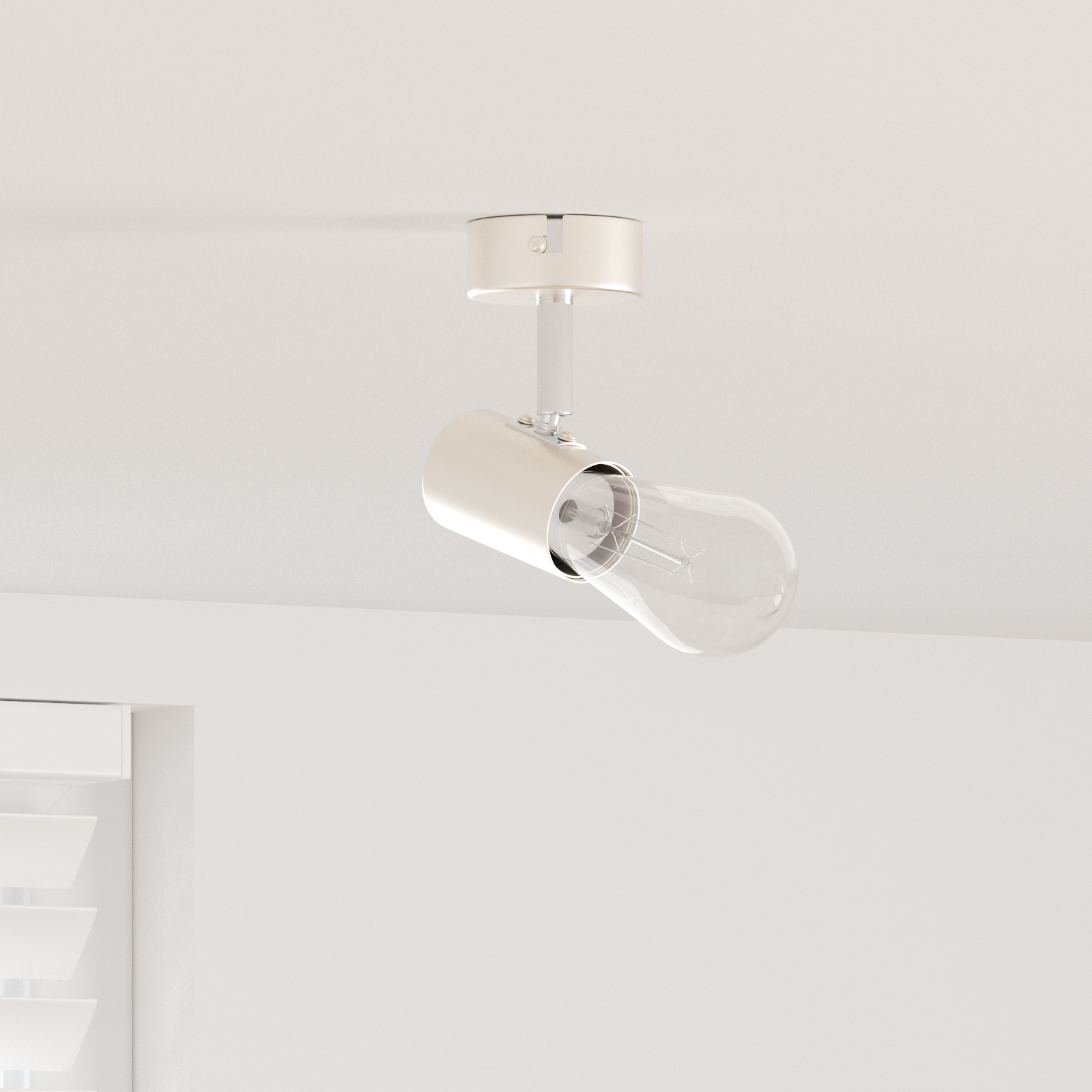 Faretti da soffitto 1 Via Regolabile Nichel E27
