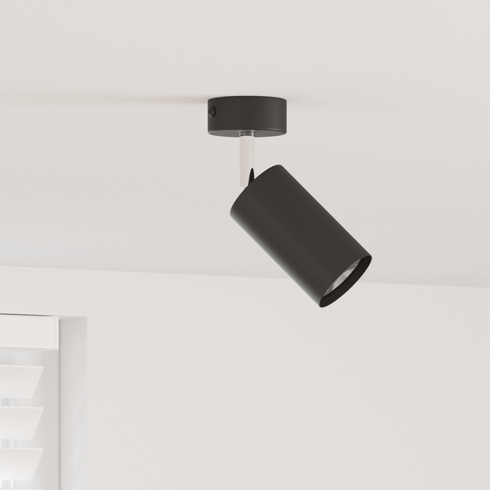 Faretto da soffitto 1 Via Regolabile Nero GU10