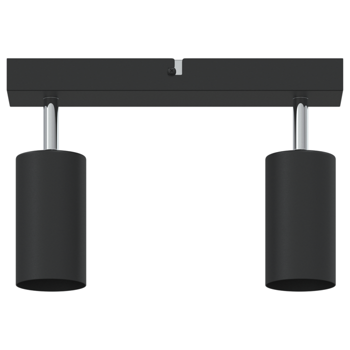 Faretto da soffitto regolabile a due vie nero GU10