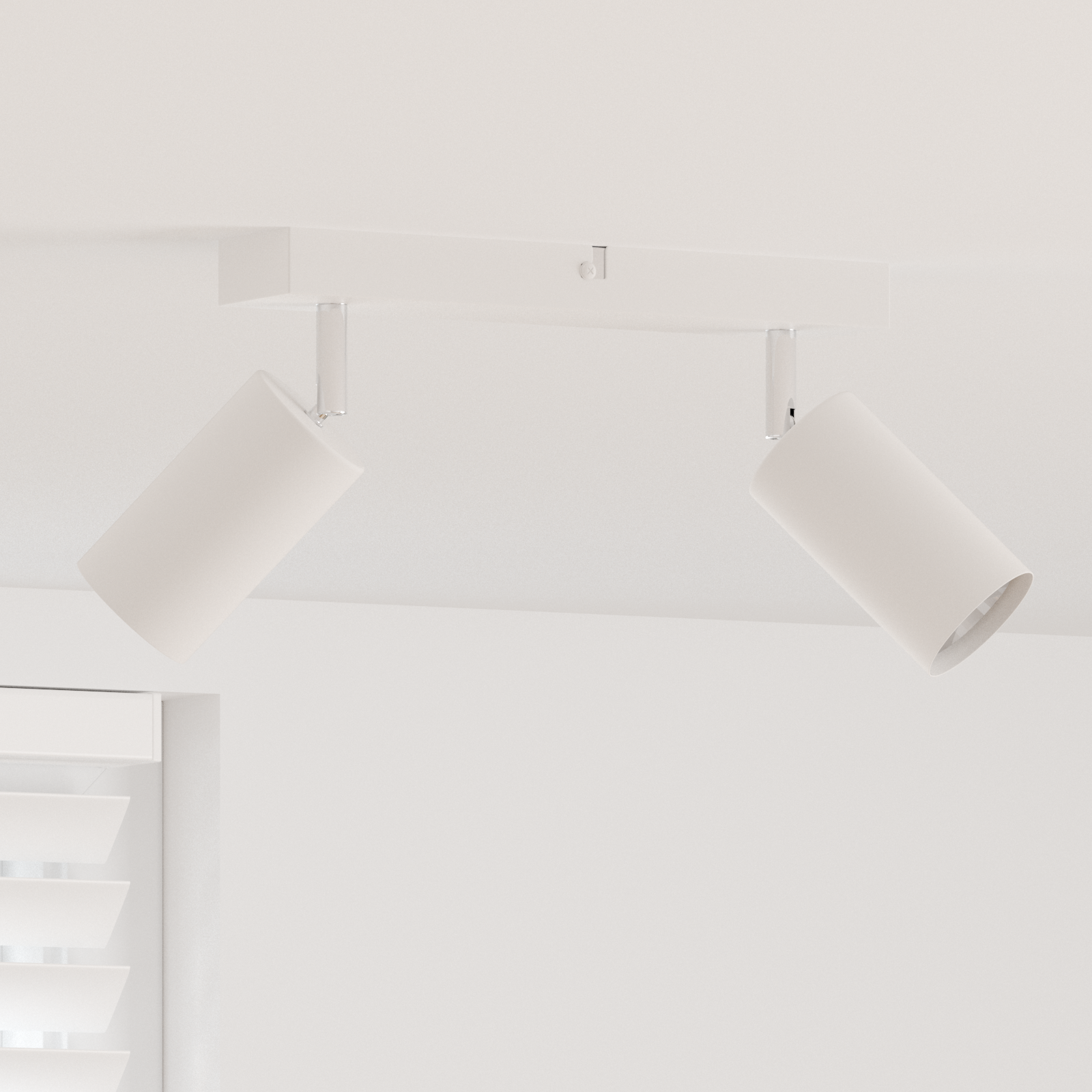 Faretto da soffitto 2 vie regolabile bianco GU10