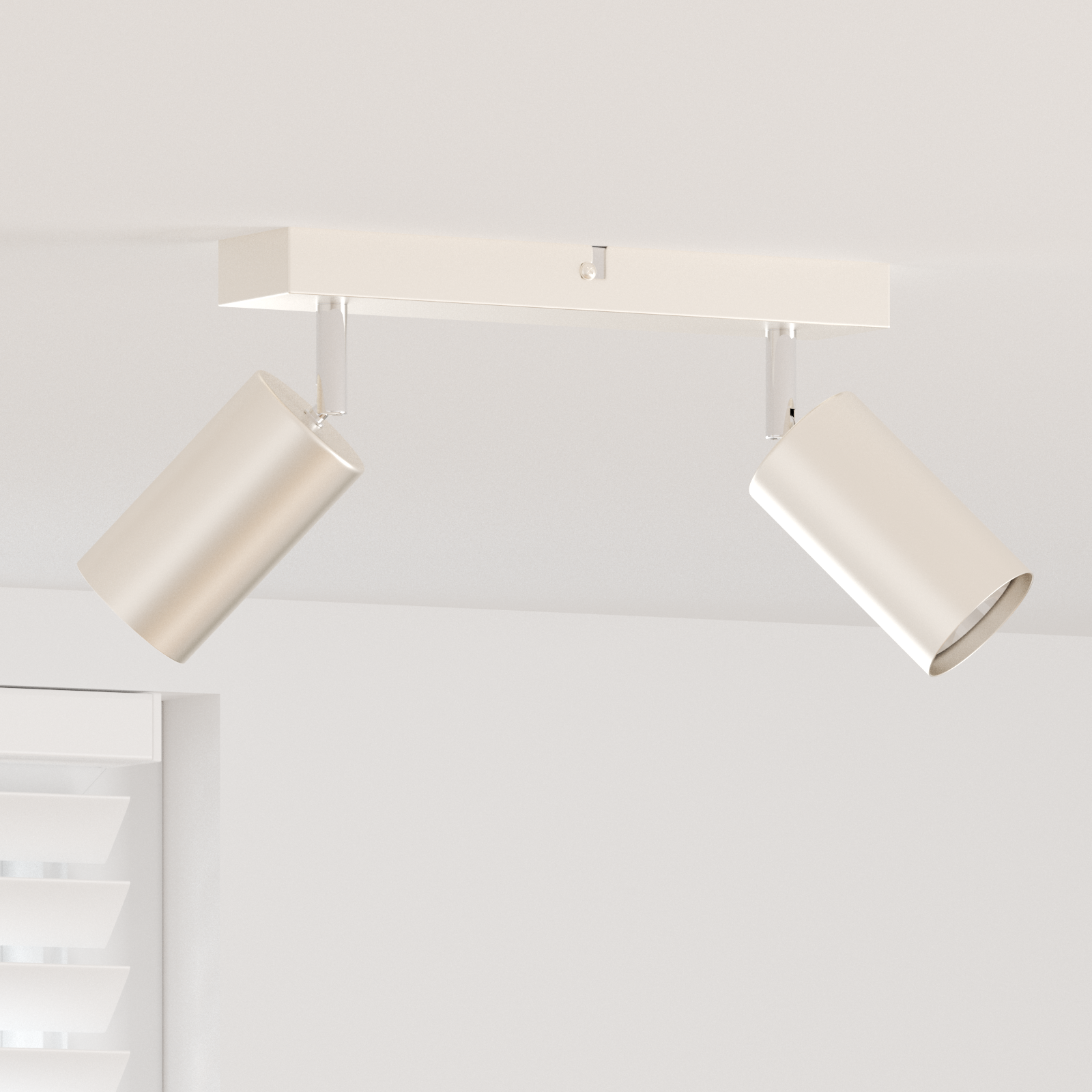 Faretto da soffitto 2 vie regolabili nichel spazzolato GU10