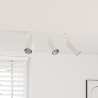 Farettone da soffitto 3 Vie Regolabile Bianco GU10