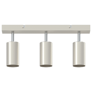 Faretto da soffitto 3 Vie Regolabile Nichel Spazzolato GU10