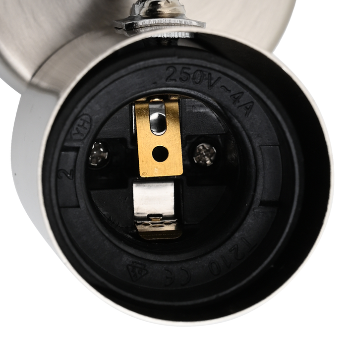 Faro da soffitto 4 Vie Regolabili Nichel Spazzolato GU10