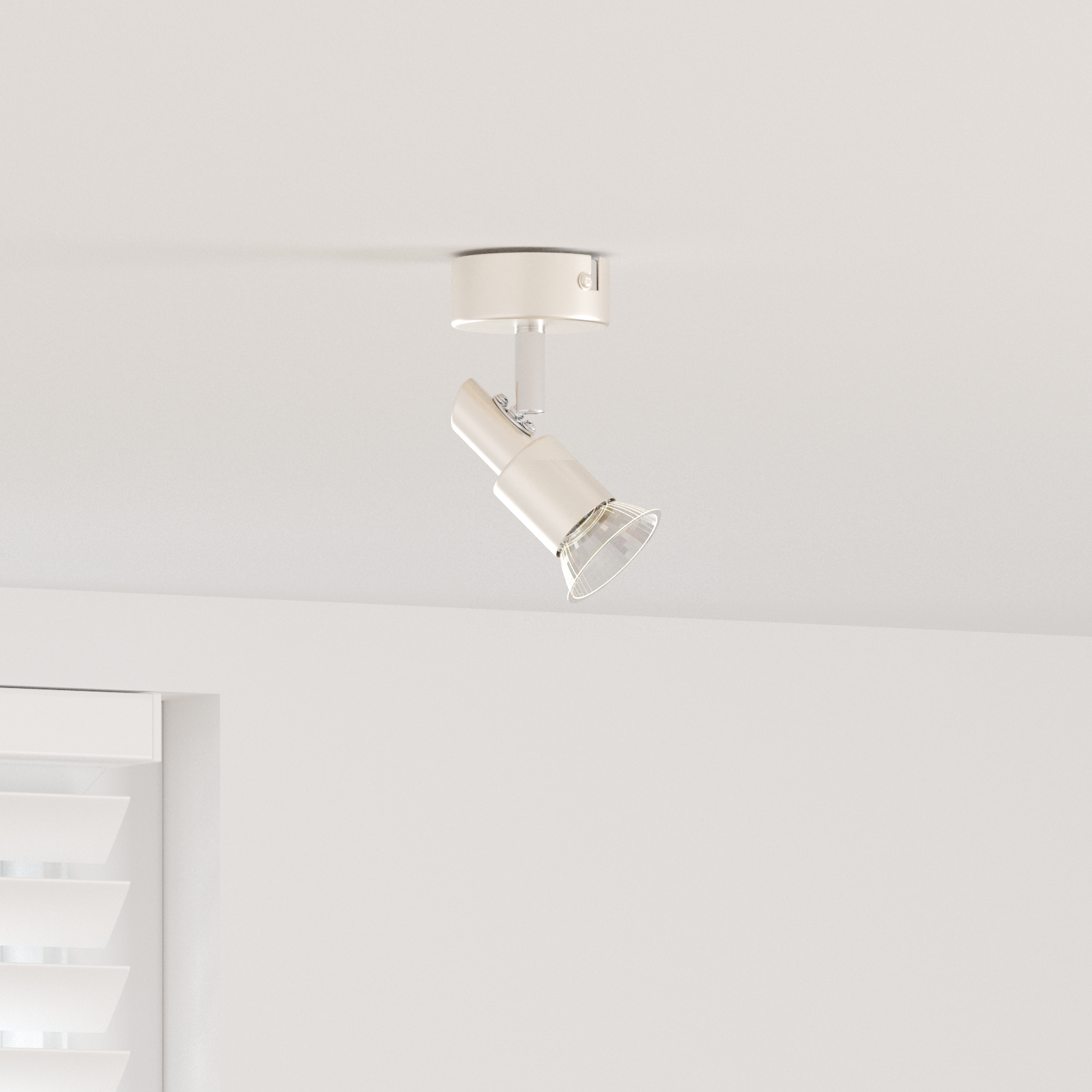 Faretto da soffitto 1 via regolabile Nichel spazzolato GU10