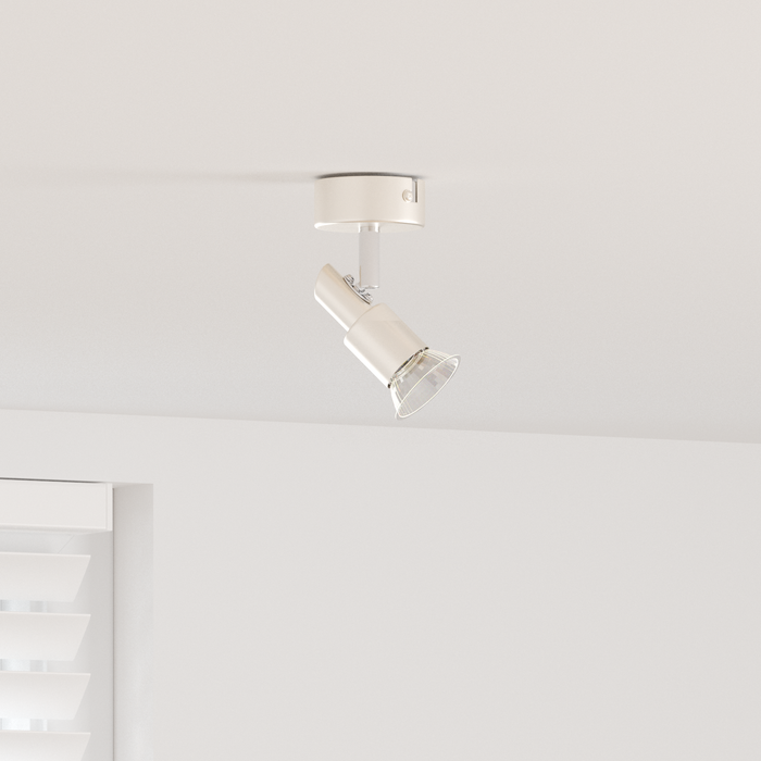 Faretto da soffitto 1 via regolabile Nichel spazzolato GU10