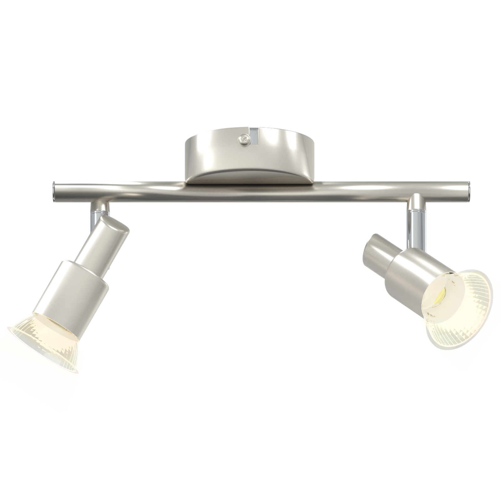 Faretto da Soffitto 2 Vie Regolabile Nickel Spazzolato GU10