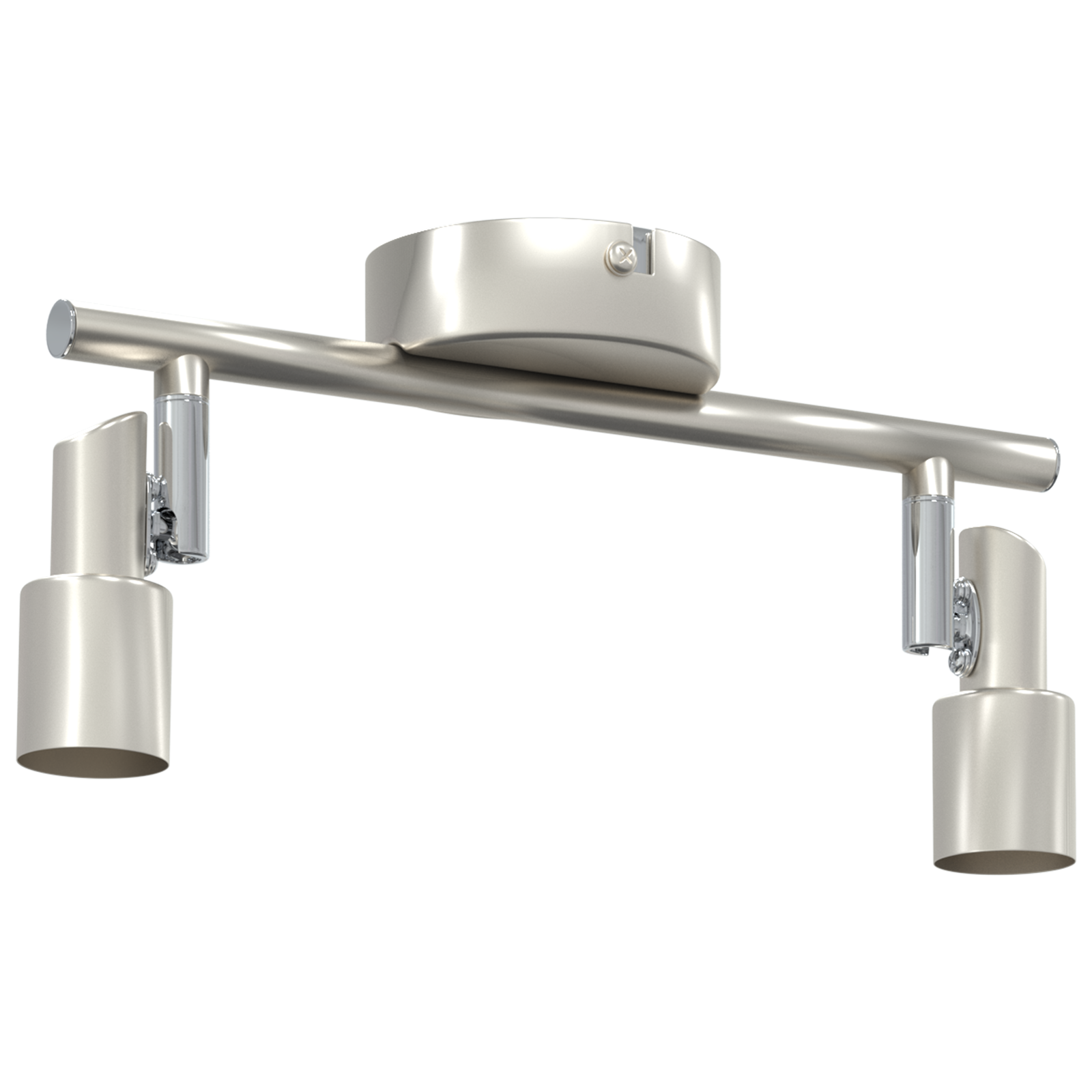 Faretto da Soffitto 2 Vie Regolabile Nickel Spazzolato GU10