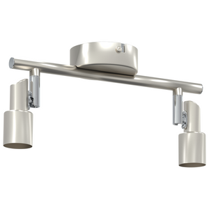 Faretto da Soffitto 2 Vie Regolabile Nickel Spazzolato GU10