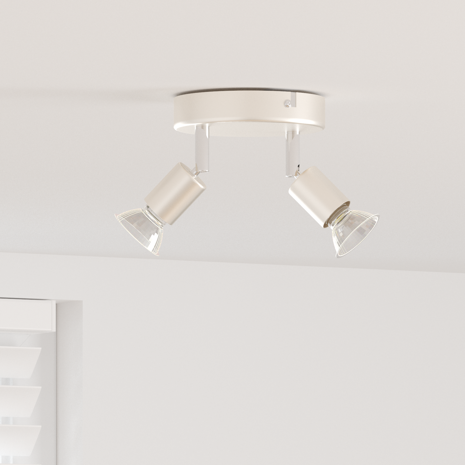 Faretti da soffitto 2 Vie Regolabile Nichel Spazzolato GU10