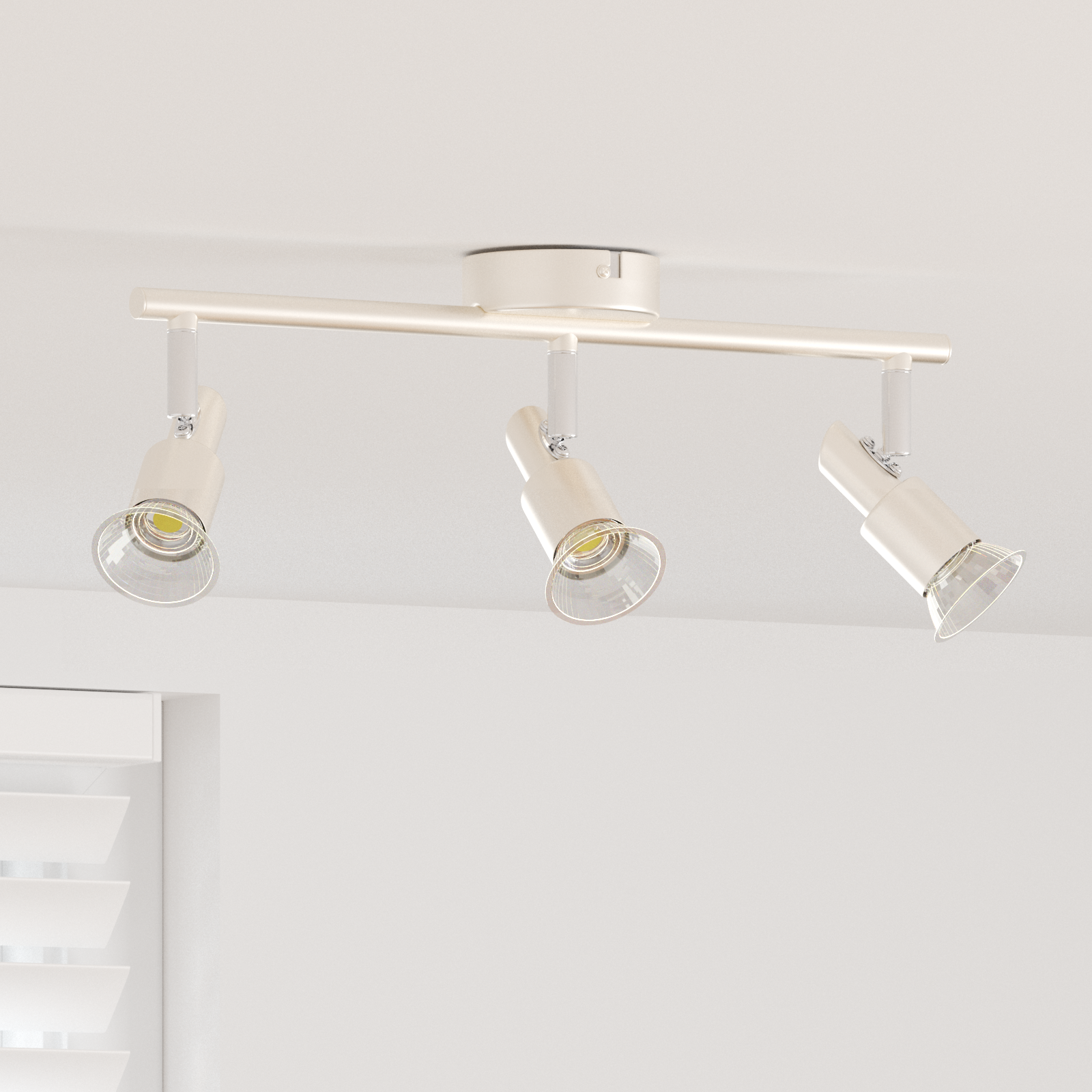 Faretto da soffitto 3 Vie Regolabile Nichel Spazzolato GU10