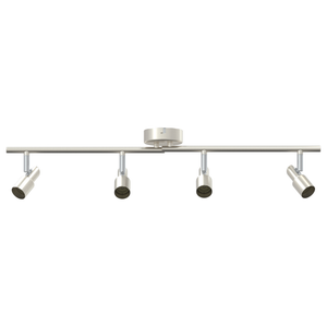Faretto da soffitto 4 Vie Regolabili in Nickel Spazzolato GU10