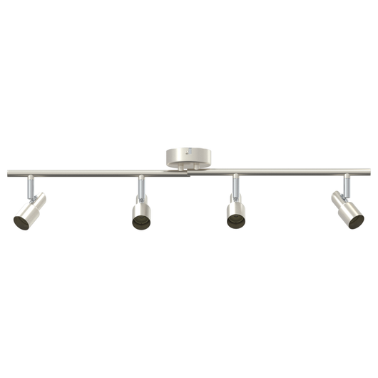Faretto da soffitto 4 Vie Regolabili in Nickel Spazzolato GU10