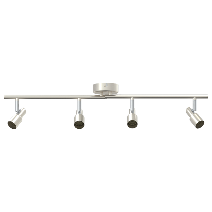 Faretto da soffitto 4 Vie Regolabili in Nickel Spazzolato GU10