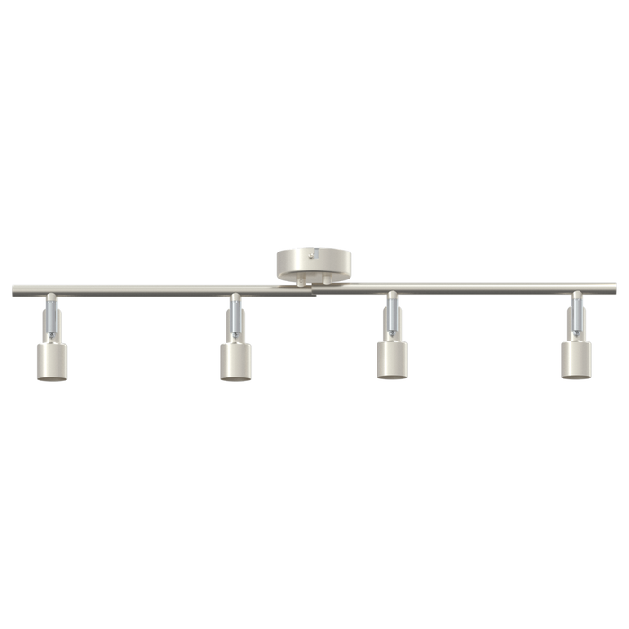 Faretto da soffitto 4 Vie Regolabili in Nickel Spazzolato GU10