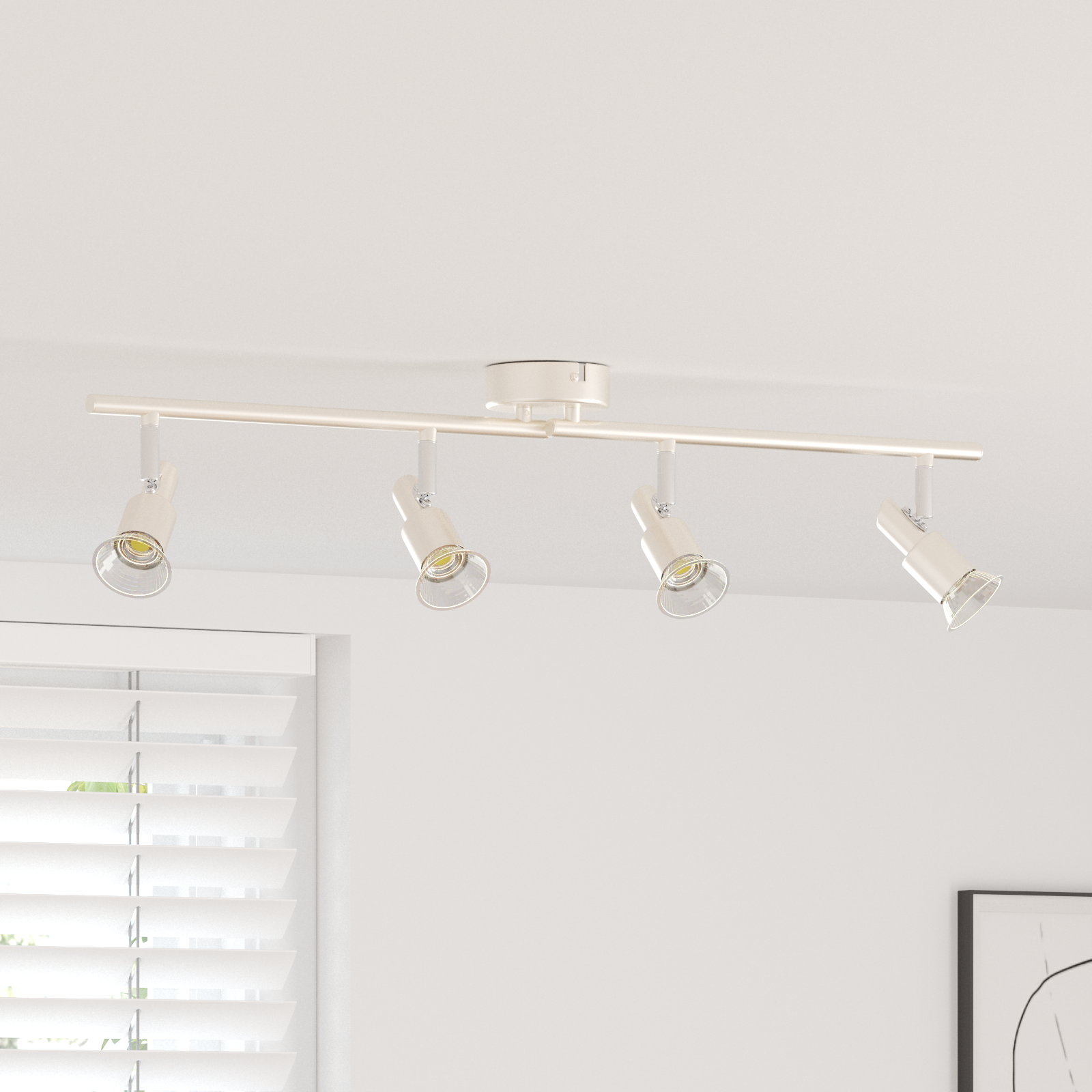 Faretto da soffitto 4 Vie Regolabili in Nickel Spazzolato GU10