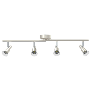 Faretto da soffitto 4 Vie Regolabili in Nickel Spazzolato GU10