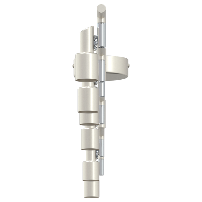 Faretti da soffitto 6 vie regolabili in nickel spazzolato GU10