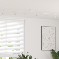 Faretti da soffitto 6 vie regolabili in nickel spazzolato GU10