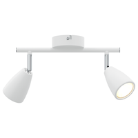faretti da soffitto 2 vie regolabili GU10 bianchi