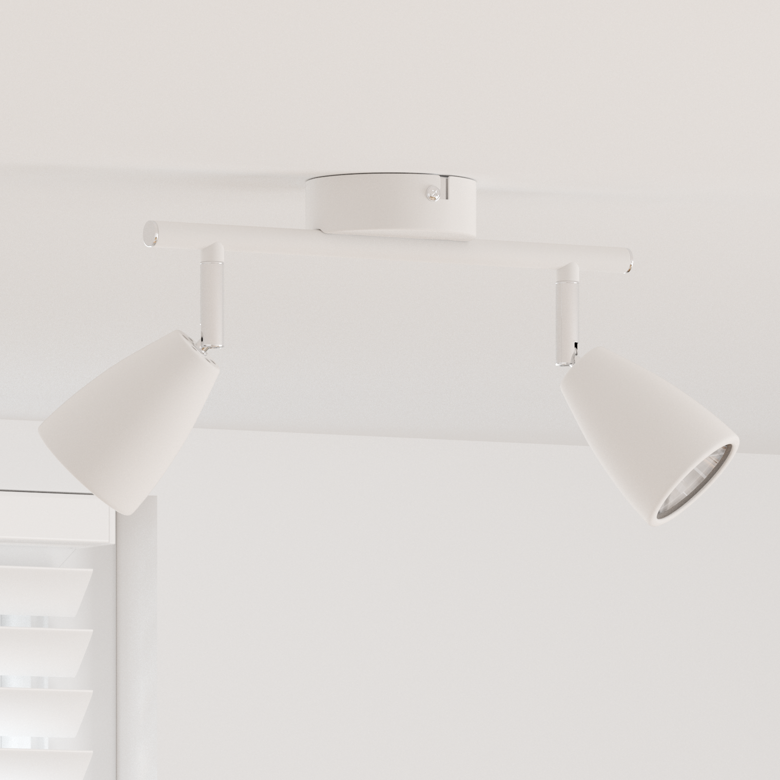 faretti da soffitto 2 vie regolabili GU10 bianchi