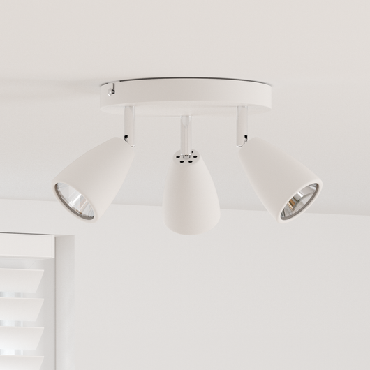 Faretto da Soffitto 3 Vie Regolabile Bianco GU10