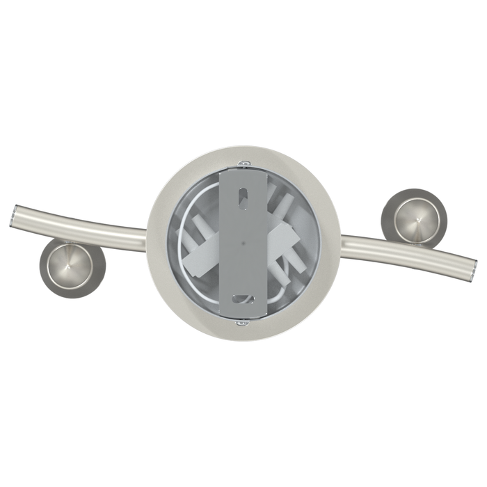 Farettto da soffitto 2 vie regolabili nichel opaco GU10