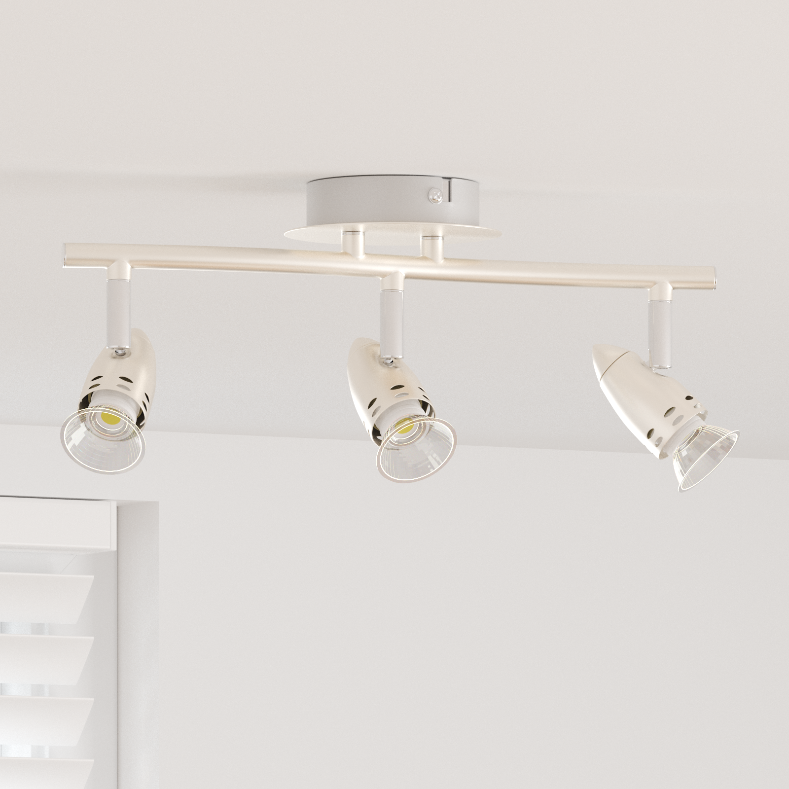 Faretto da soffitto 3 vie regolabile Nichel opaco GU10