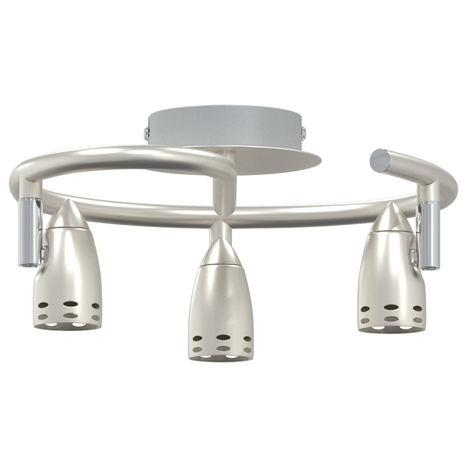 Faro da soffitto 3 vie regolabili in nichel opaco GU10