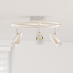 Faro da soffitto 3 vie regolabili in nichel opaco GU10