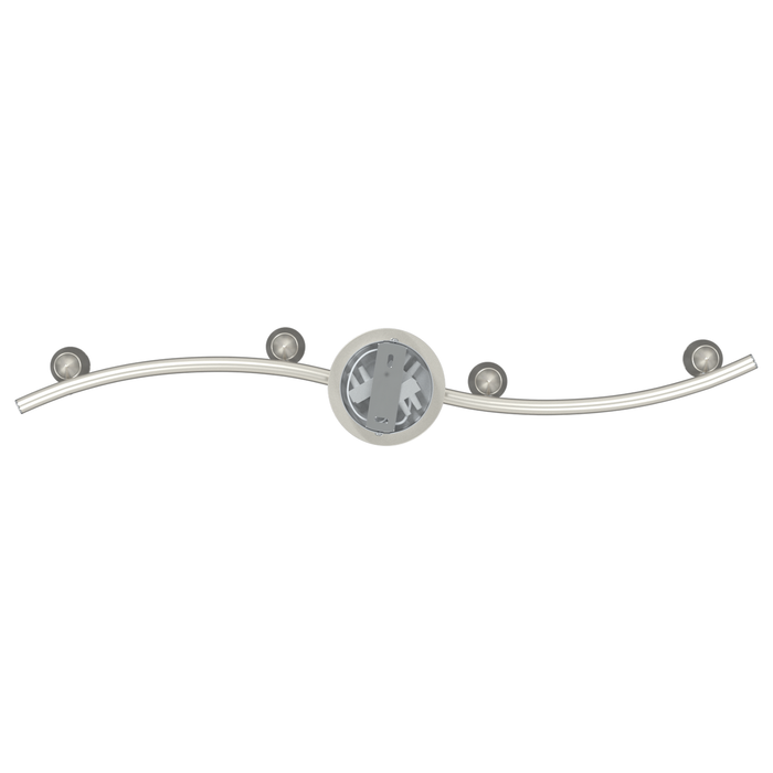 Faretto da soffitto regolabile a 4 vie Nichel opaco GU10