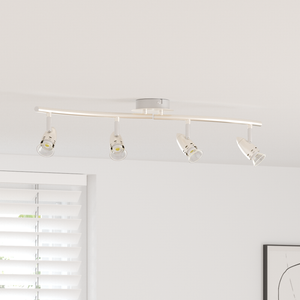 Faretto da soffitto regolabile a 4 vie Nichel opaco GU10