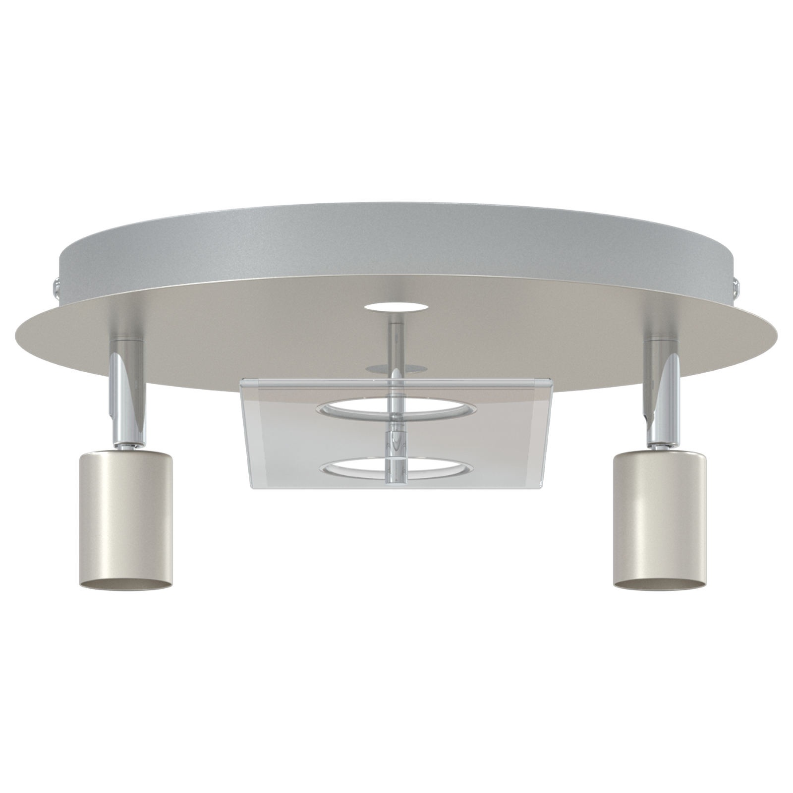 Faretti da soffitto con 2 teste regolabili Nickel opaco GU10