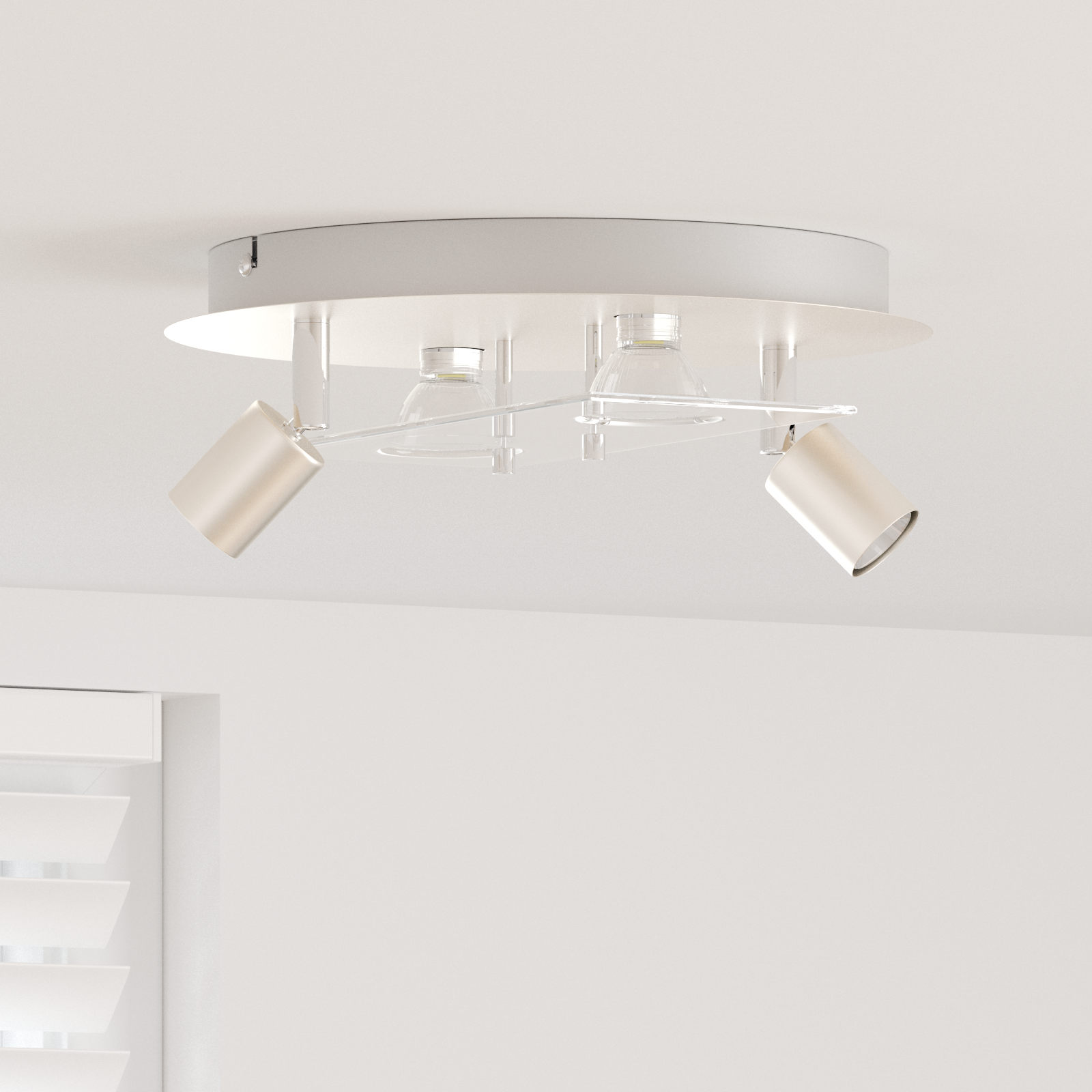 Faretti da soffitto con 2 teste regolabili Nickel opaco GU10