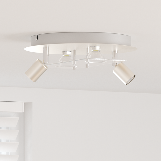 Faretti da soffitto con 2 teste regolabili Nickel opaco GU10
