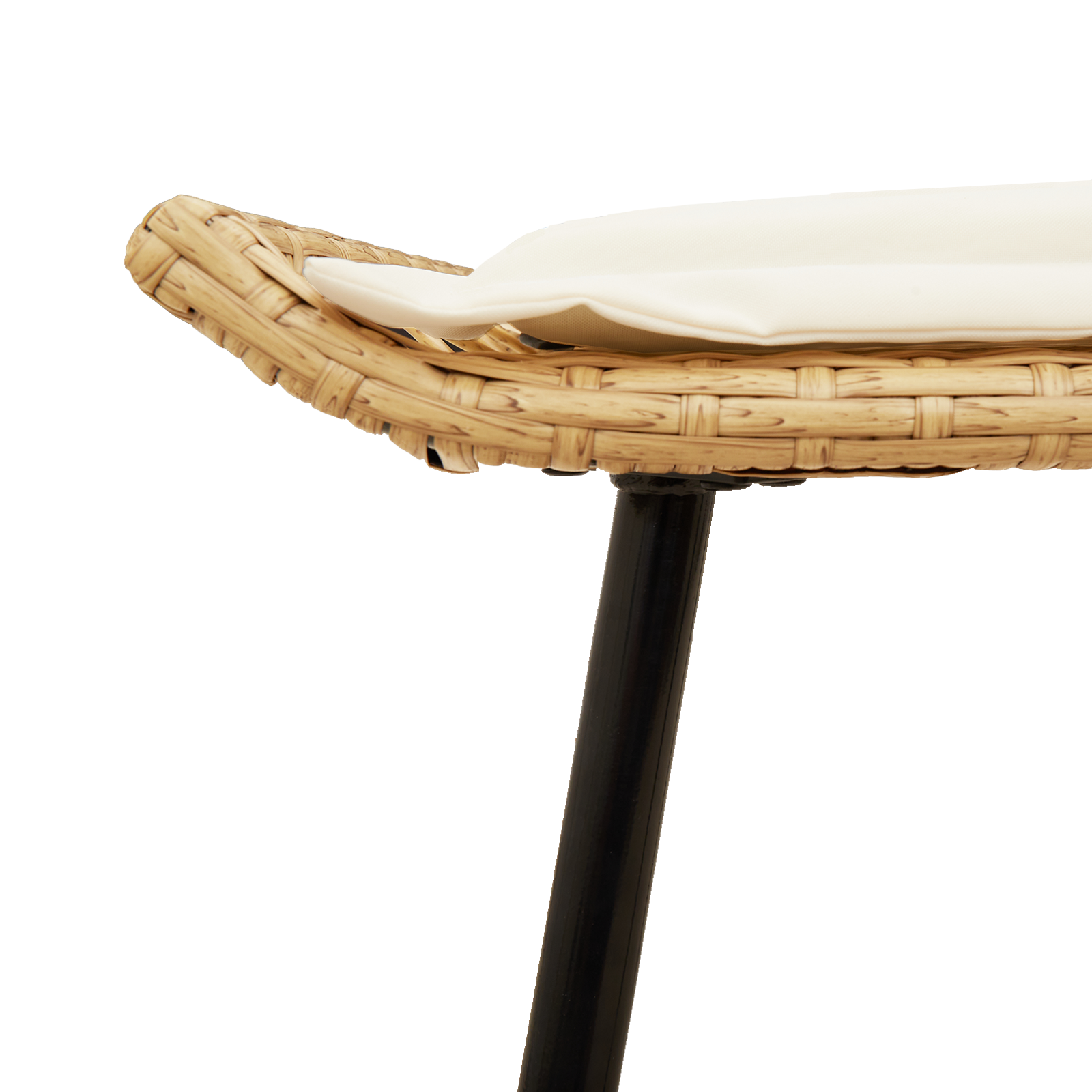 Sgabelli da Giardino 2 pcs Naturale 50x40x45 cm Polyrattan