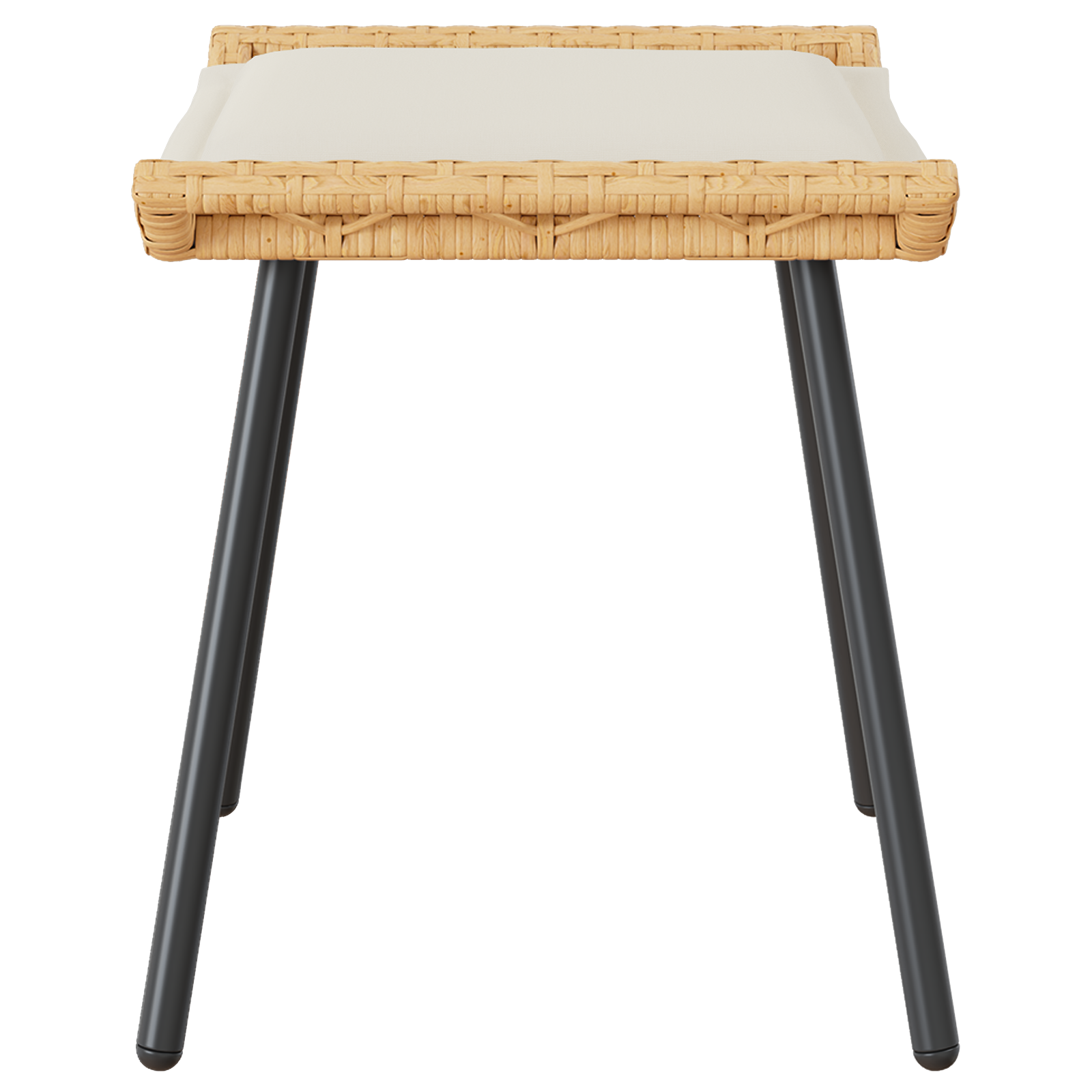 Sgabelli da Giardino 2 pcs Naturale 50x40x45 cm Polyrattan