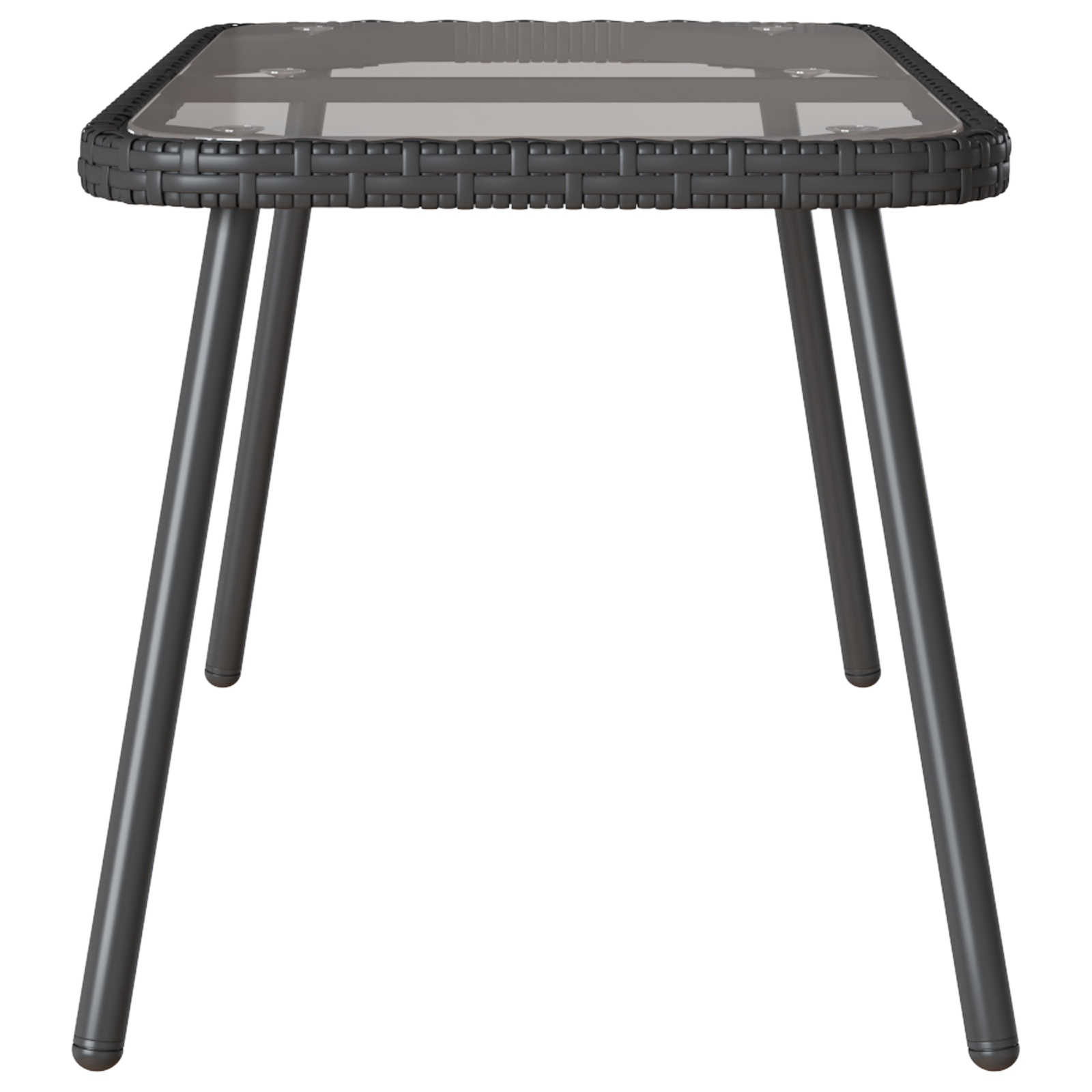 Tavolino da caffè  Nero 90x45x42 cm in Polyrattan