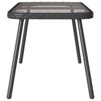 Tavolino da caffè  Nero 90x45x42 cm in Polyrattan