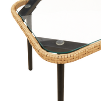 Tavolino da caffè Naturale 90x45x43 cm Polyrattan